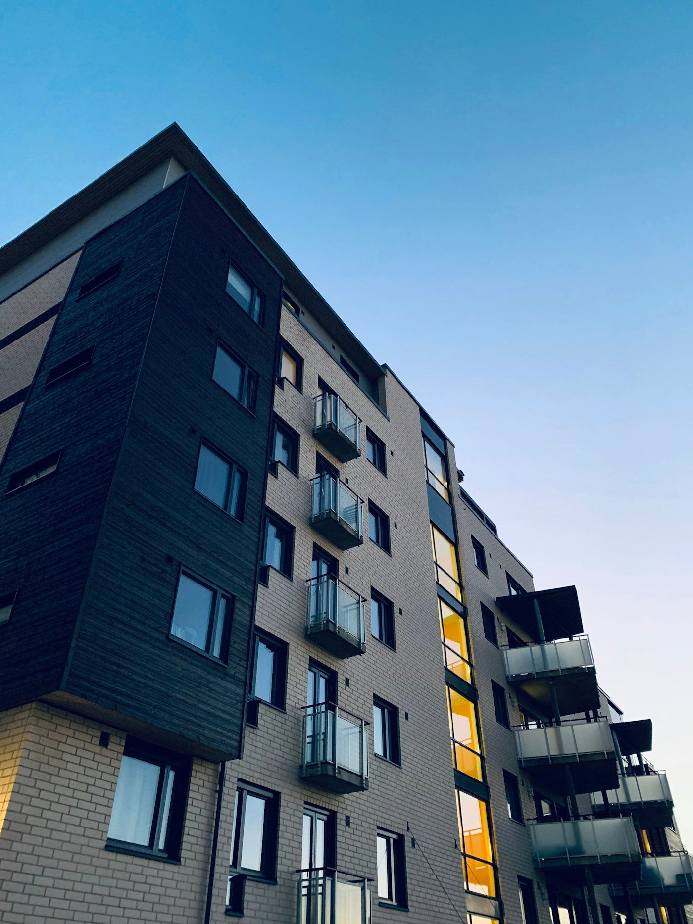 Residential flats against the city