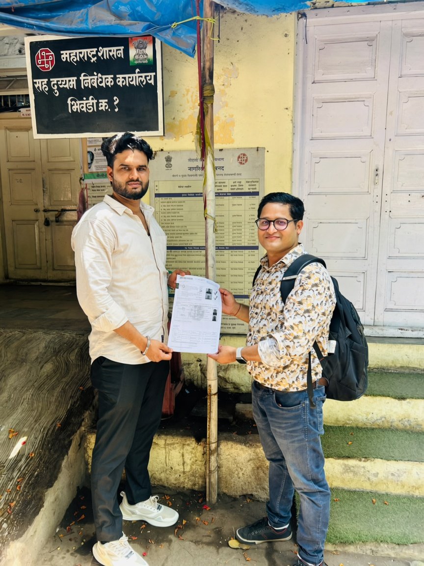 Happy customer of Shivanetra Estate after registration in Thane — photo 6
